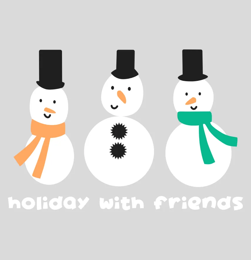 Термоналіпка "Holiday with friend" сніговик 13*19 см-1