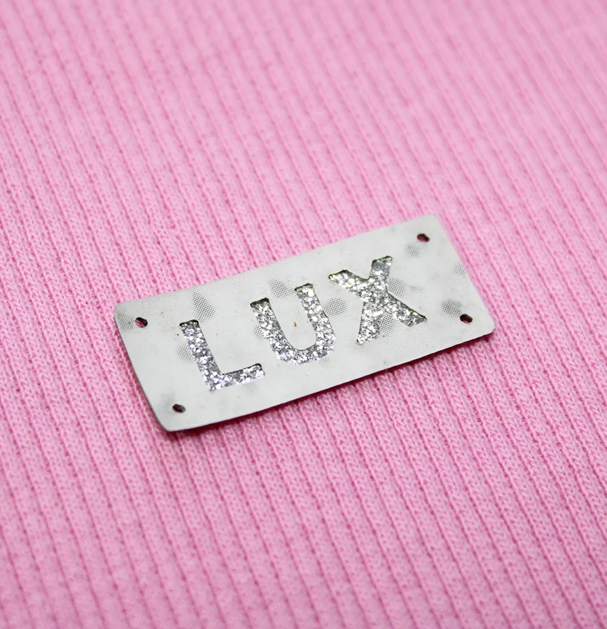 Нашивка из глитера "LUX" 35*15 мм на 3D основе белого цвета-0