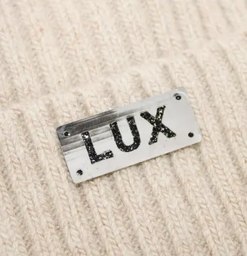 Нашивка из глитера "LUX" 35*15 мм на 3D основе серого цвета