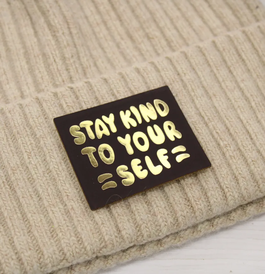 Нашивка "Stay kind to your self" 55*45 мм (змінює колір при нагріванні)-0