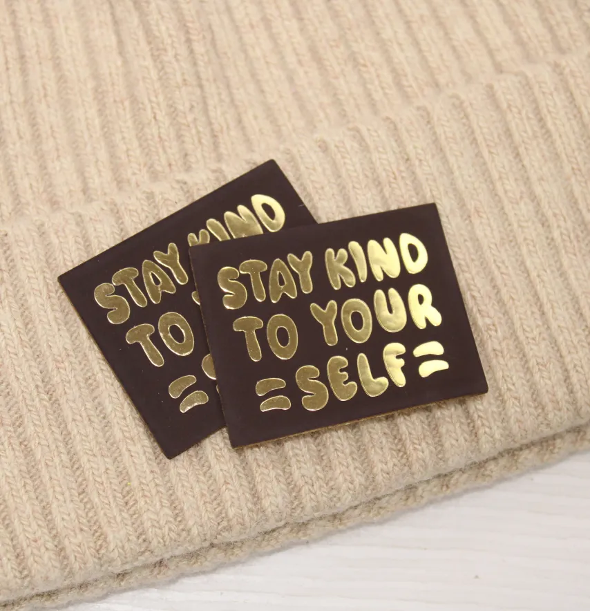 Нашивка "Stay kind to your self" 55*45 мм (змінює колір при нагріванні)-1