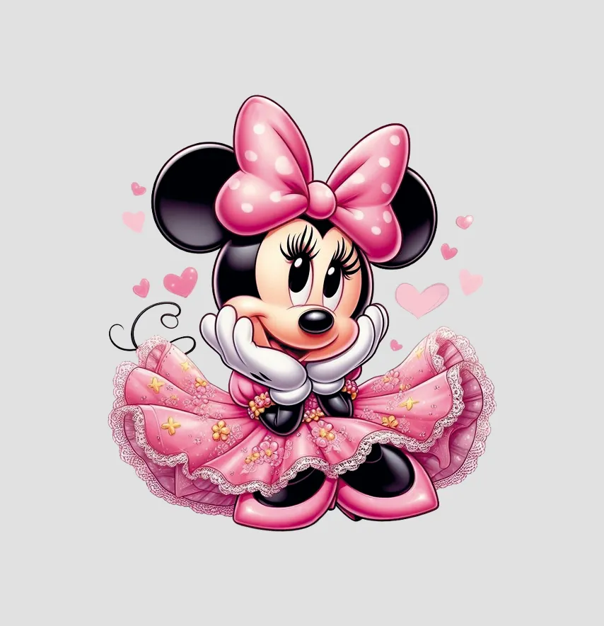 Термоналіпка "Minnie в рожевій сукні" 19*17 см-0