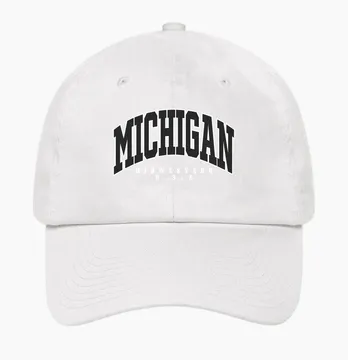 Термонаклейка "Michigan" 12*7 см черного цвета