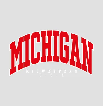 Термонаклейка "Michigan" 20,5*12 см