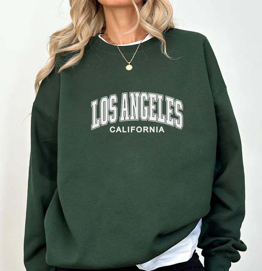 Термоналіпка "Los Angeles" 25*11 см білого кольору-1