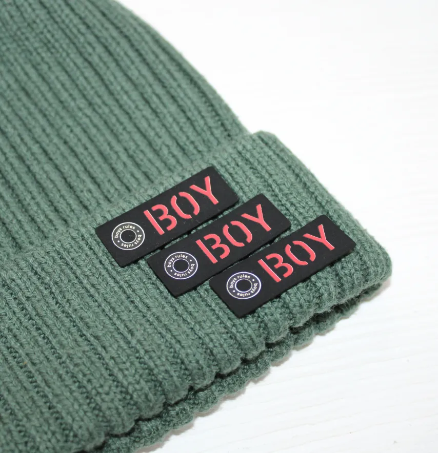 Нашивка "Boy" 40*15 мм чорного кольору-1