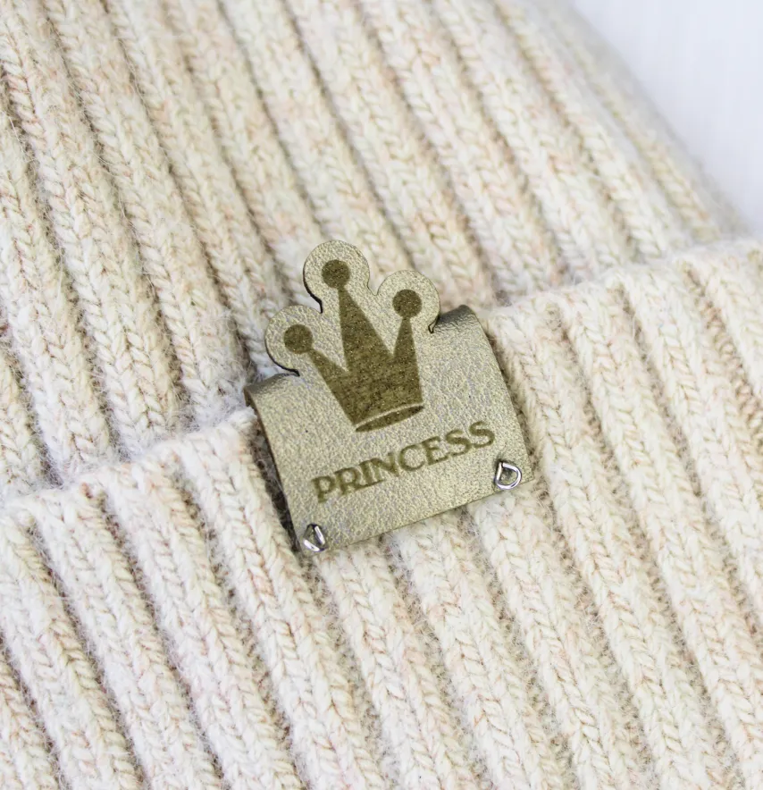 Нашивка "Princess" 25*35 мм золотого кольору-0