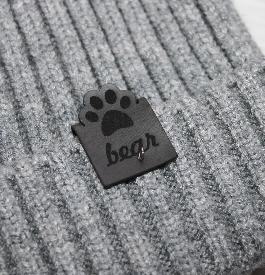 Нашивка "Bear" 20*35 мм колір сірий мармуровий-0