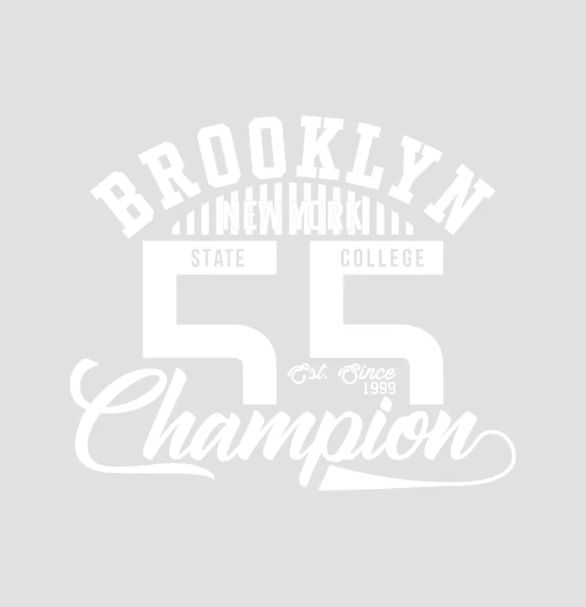 Термоналіпка "Brooklyn champion" 19*16 см білого кольору-0