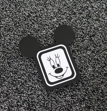 Нашивка "Mickey" 50*50мм черно-белого цвета