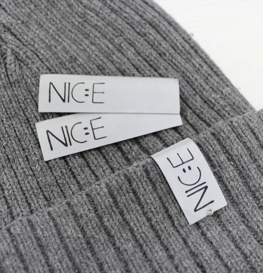 Нашивка светоотражающая "Nice" 18*60 мм с черной надписью-1
