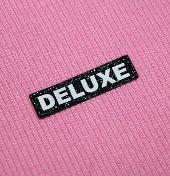 Нашивка из глитера "Deluxe" 40*10 мм черного цвета