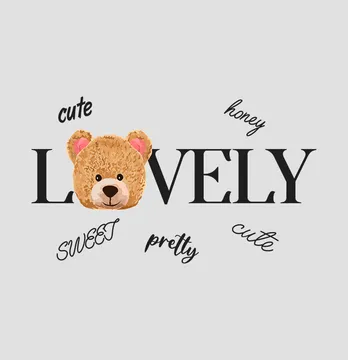 Термонаклейка "Lovely мишка" 14*8,2 см