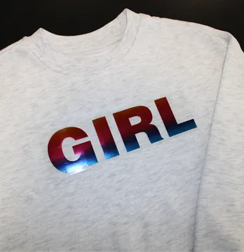 Термоаппликация из пленки "Girl" 18*5 см разноцветная.