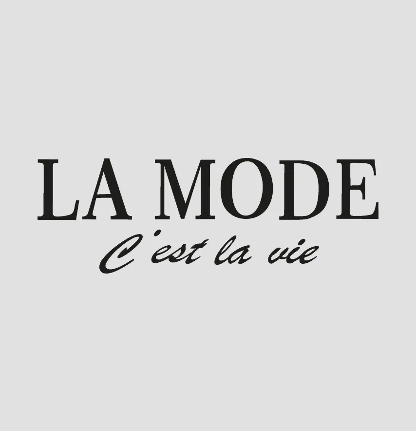 Термоналіпка "La mode c'est la vie" 18*6 см чорного кольору-0