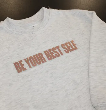 Термоаппликация из пленки "Be Your Best Self" 4,2*18 см