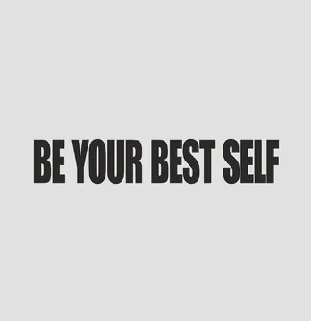 Термонаклейка "Be Your Best Self" 18*3,2 см черного цвета