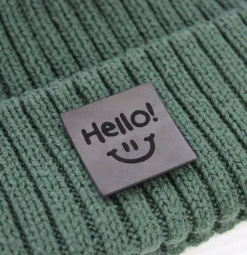 Нашивка "Hello" 30*30 мм колір сірий мармуровий