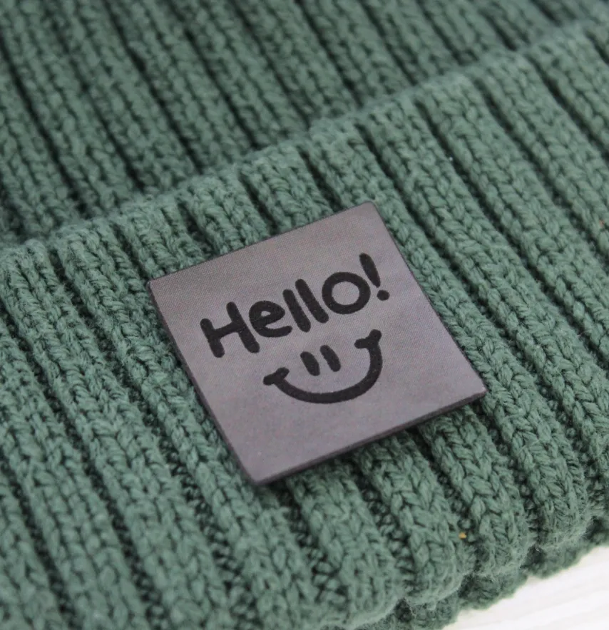 Нашивка "Hello" 30*30 мм колір сірий мармуровий-0