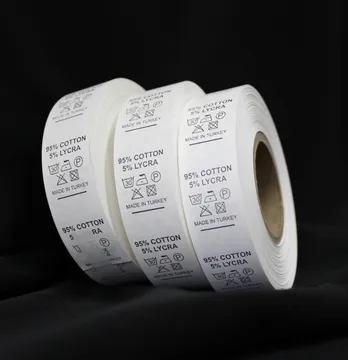Бирка внутренняя "95/5% Cotton/Lycra" из нейлона 25*40 мм (50 м)