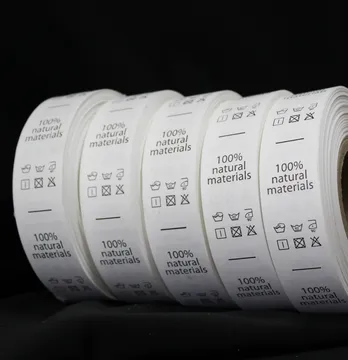Бирка внутренняя "100% Natural materials" из нейлона 25*55 мм (50 м)