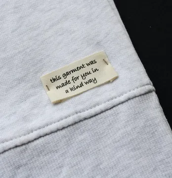 Нашивка котонова "This garment was made for you" 45*20 мм