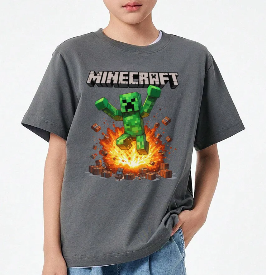 Термоналіпка "Minecraft" кріпер стрибає 16*19 см-0