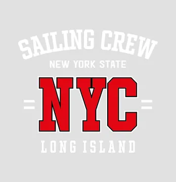 Термонаклейка "NYC sailing" 19*17 см
