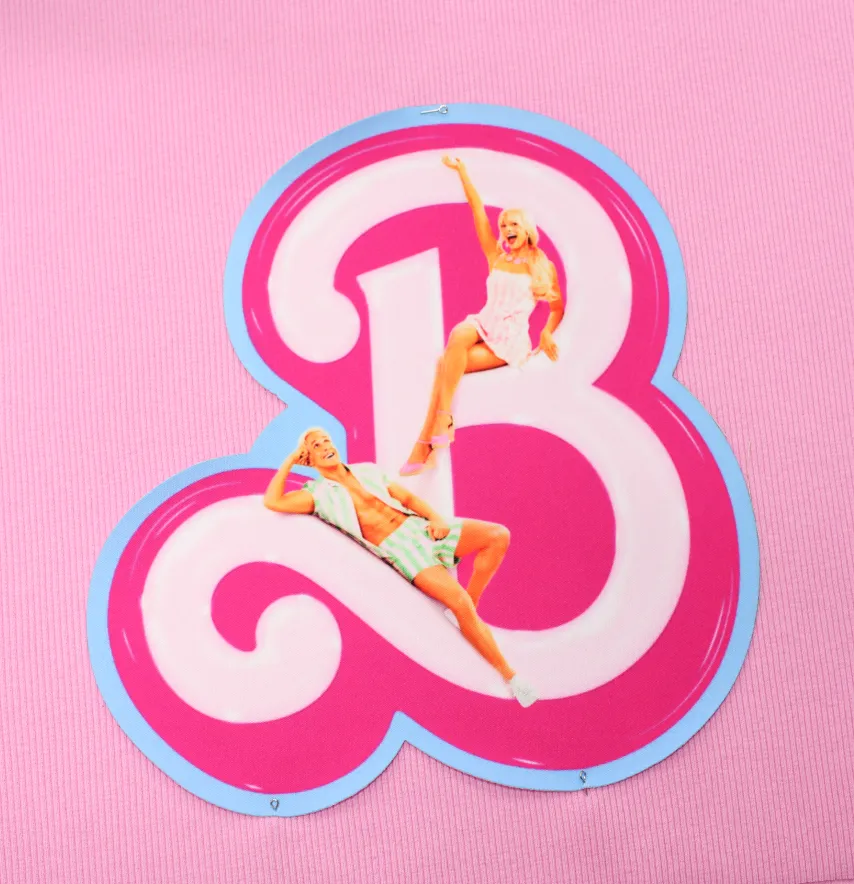 Нашивка тканевая фигурная "B" barbie 21,5*23 см-0