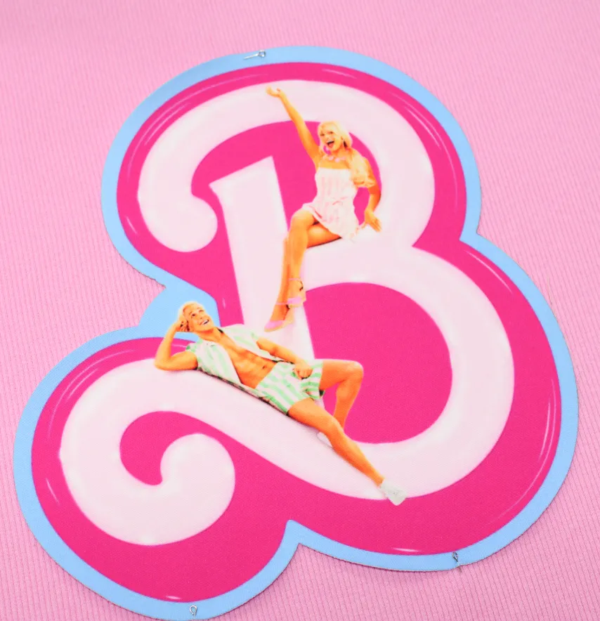 Нашивка тканевая фигурная "B" barbie 21,5*23 см-2