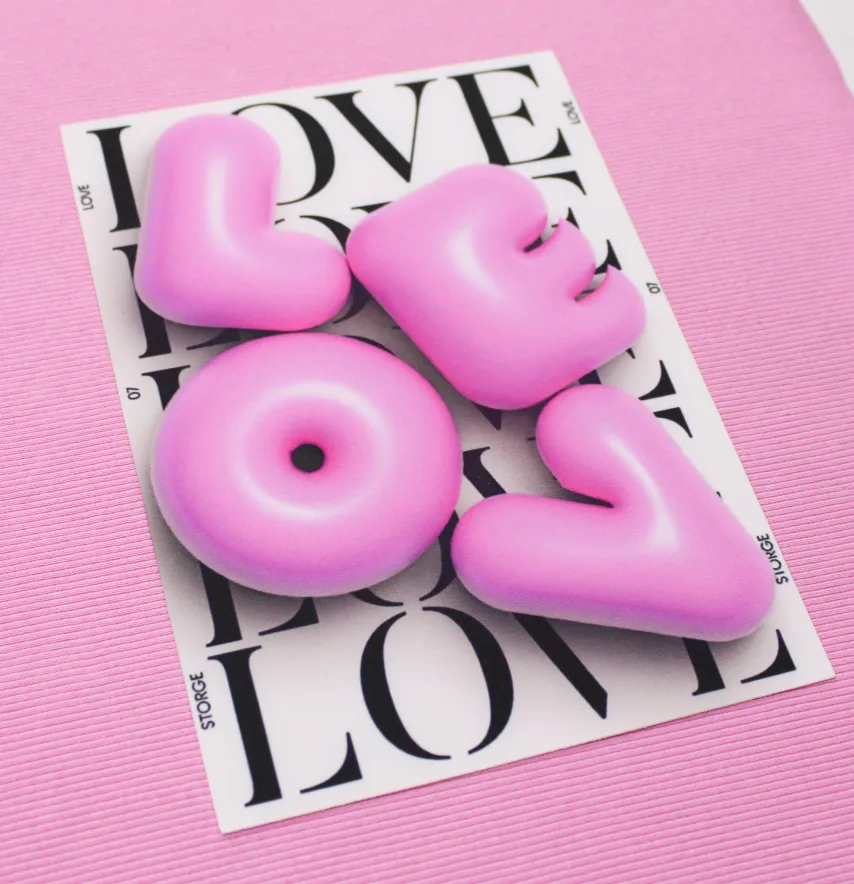 Нашивка тканева "Love" 3d 17*23 см-0
