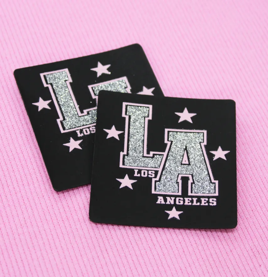 Нашивка "LA Los Angeles" 60мм черного цвета-1
