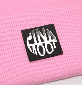 Нашивка "Pink mood" 35*35мм черного цвета