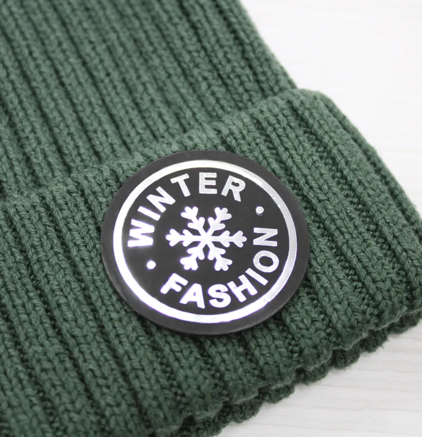 Нашивка "Winter fashion" d=45 мм чорного кольору зі сріблом-0