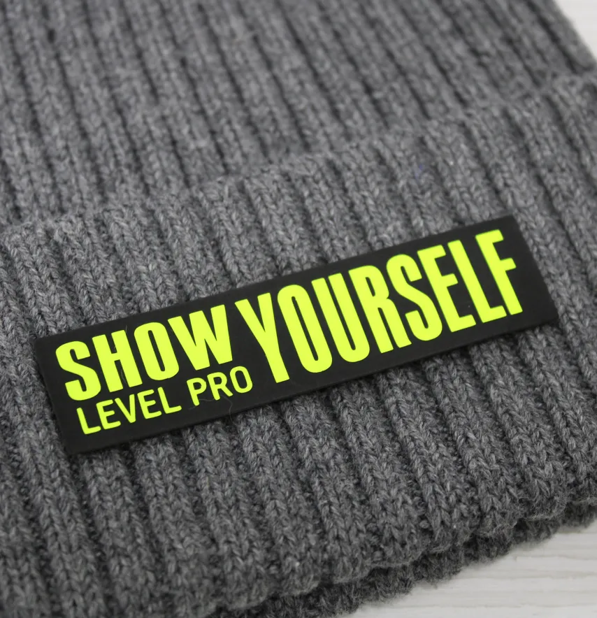 Нашивка "Show Yourself" 80*20 мм салатового кольору-0