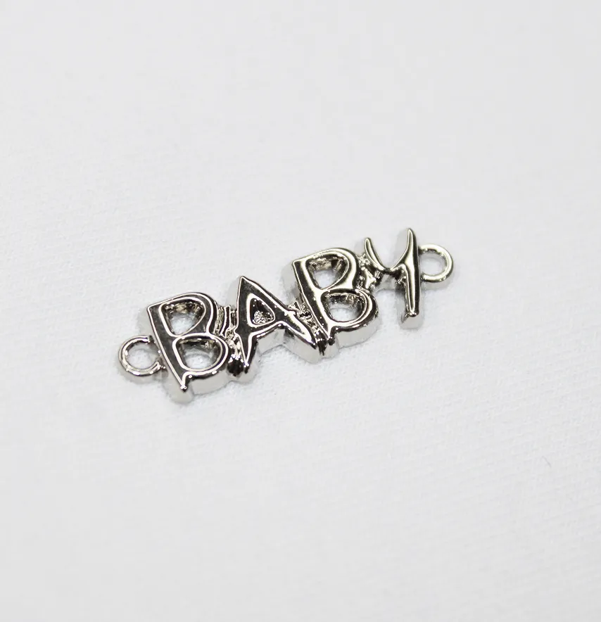 Лейба металлическая "Baby" длина 30 мм серебро-0