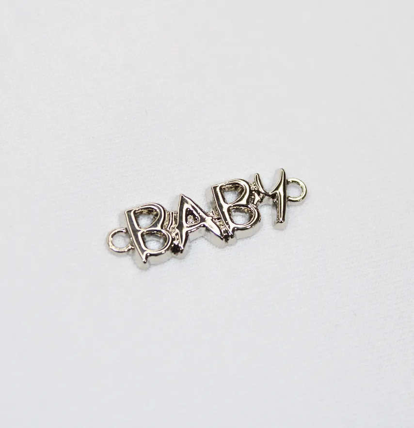 Лейба металлическая "Baby" длина 30 мм серебро-1