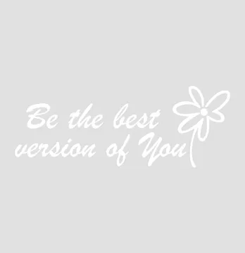 Термонаклейка "Be the best version of you" 19*7,2 см белого цвета