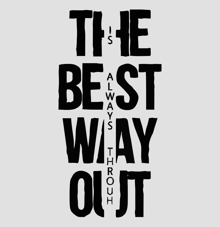 Термонаклейка "The best way out" 14,2*29 см-0