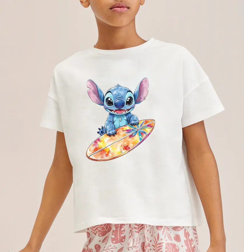 Термонаклейка "Stitch" с серфом 16*19 см-1
