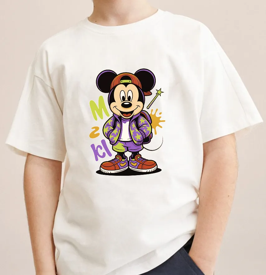 Термоналіпка "Mickey" в фіолетовому з зірочками 13,5*19 см-1