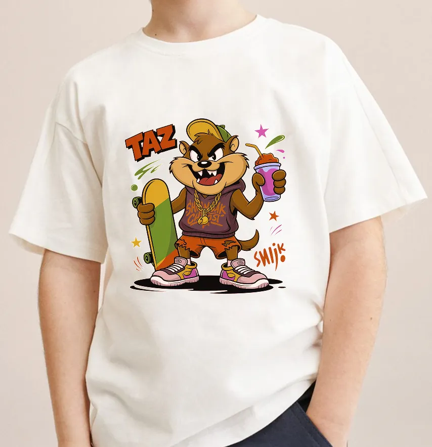 Термонаклейка "TAZ" со скейтом 17,5*19 см-1