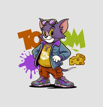 Термонаклейка "Tom" в синей куртке  18,5*19 см