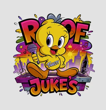 Термонаклейка "Tweety" с микрофоном 18,5*19 см