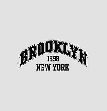 Термоапликация "Brooklyn" 14,5*6,5 см черного цвета