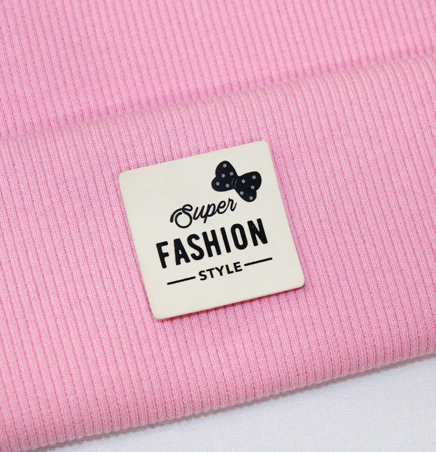 Нашивка "Super fashion style" з бантиком 35*35 мм білого кольору-0