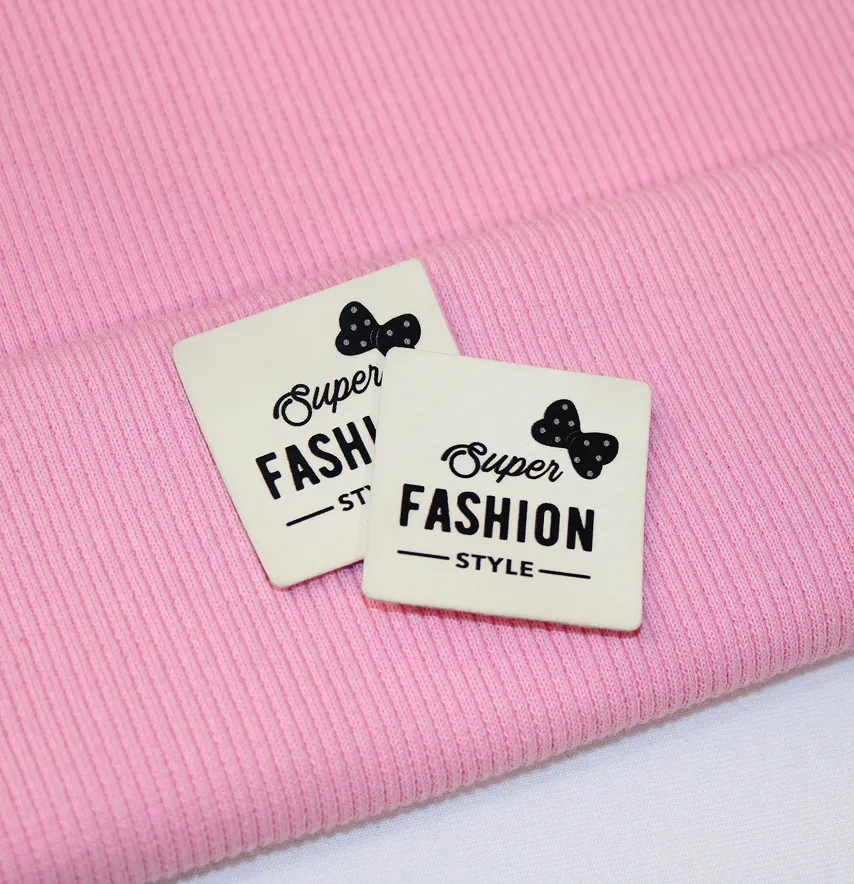 Нашивка "Super fashion style" з бантиком 35*35 мм білого кольору-2