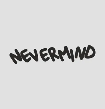 Термонаклейка "Nevermind" 19*4 см черного цвета