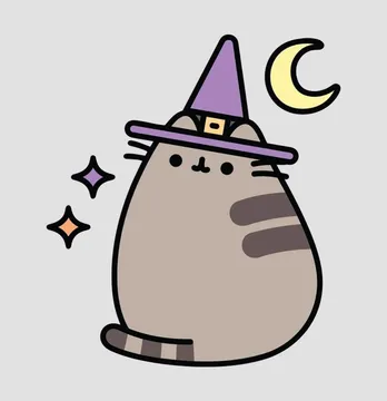 Термоапликация "Pusheen" в шляпе 17*19 см 