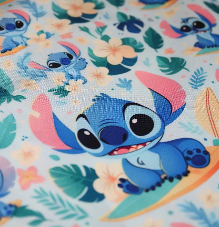Ткань плащевка "Канада - Stitch в цветах" ширина 150 см (110г/м2) 100%-2